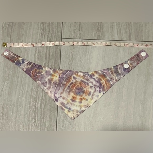 Hand dyed pet bandana - Picture 2 of 3
